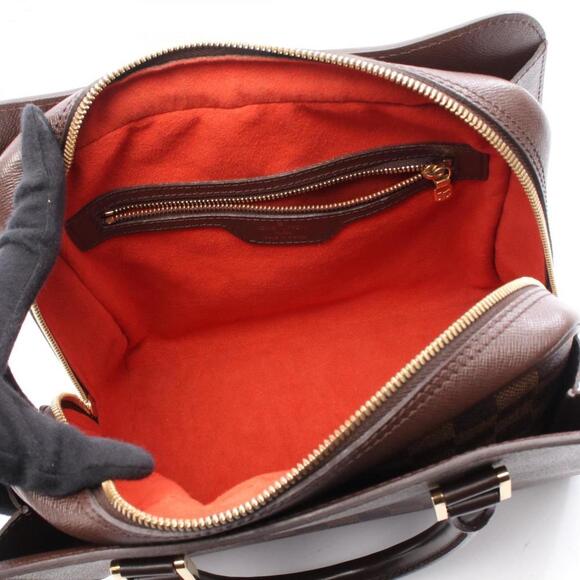 LOUIS VUITTON Authentic Brown Damier Leather Bag - Picture 3 of 7